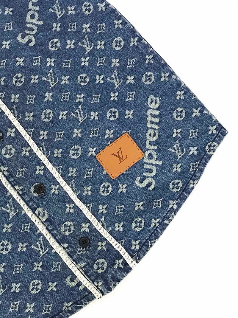 目を惹くカラールイヴィトン シュプリーム 偽物 ジャカードデニム野球ユニフォーム Shy03746